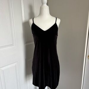 Hollister Black Velvet Slip Dress